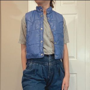 Vintage 80s cropped puffer vest